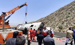 جزئیات حادثه دلخراش واژگونی اتوبوس در محور فیروزآباد به کوار فارس با ۵۶ کشته و مصدوم